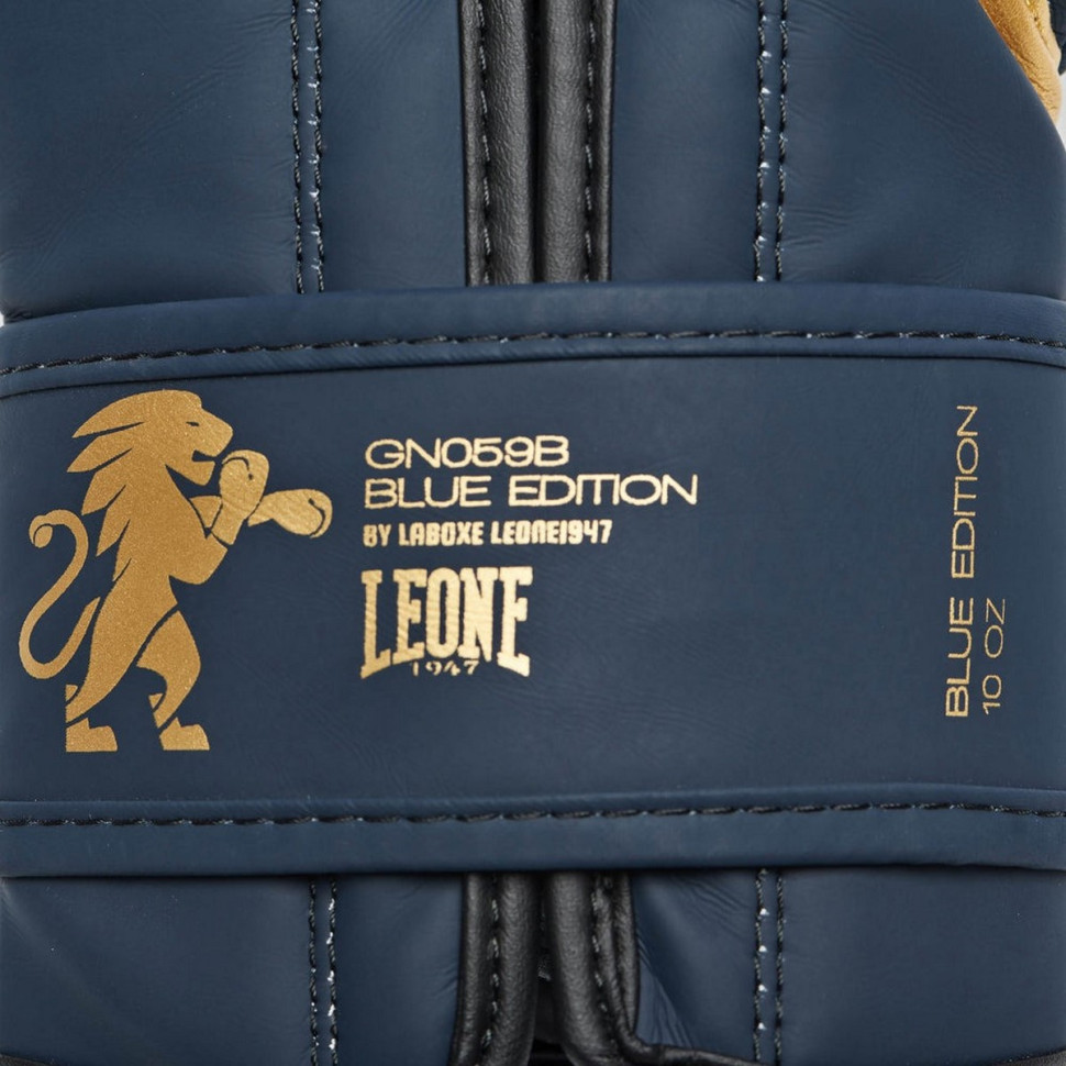 Боксерские перчатки GN059B Leone GN059B_Blue_10oz 10 унций (капа в комплекте)