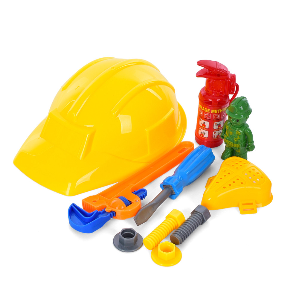 Дитячий набір інструментів Bambi SP818-8-9(Yellow) каска, вогнегасник, маска