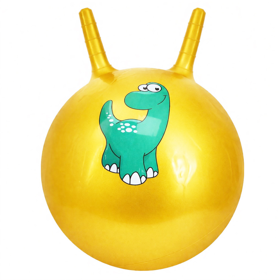 Дитячий м'яч для фітнесу Динозаврик Bambi MS 4372(Yellow) з ріжками, 45 см, 350 г