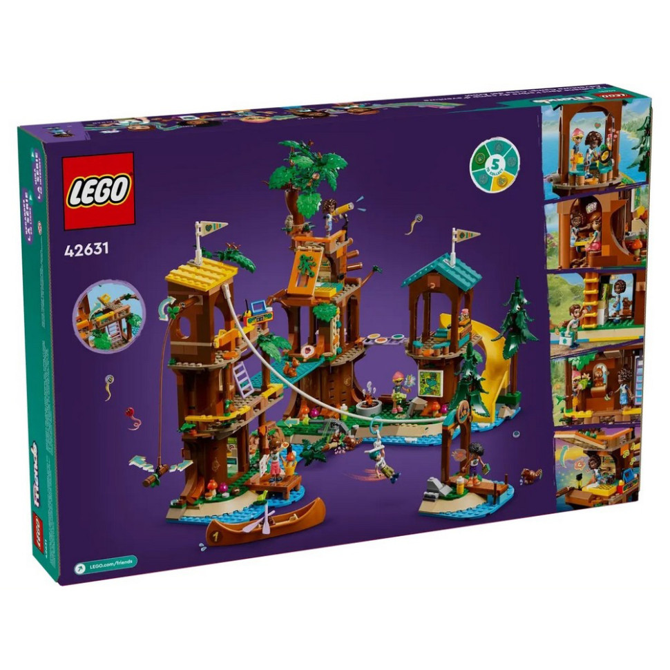 Конструктор Friends Домик на дереве в приключенческом лагере LEGO 42631, 1128 деталей