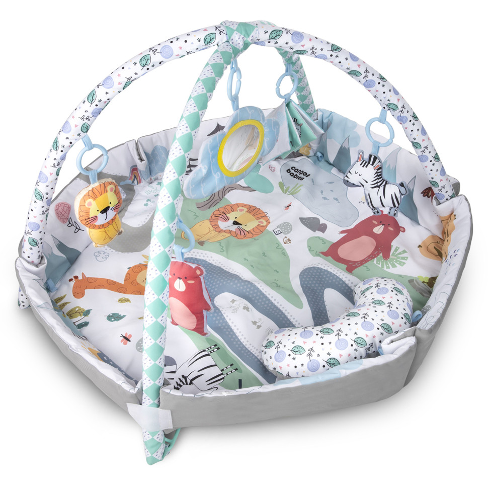 Детский развивающий коврик Safari Canpol babies 81/100 серый