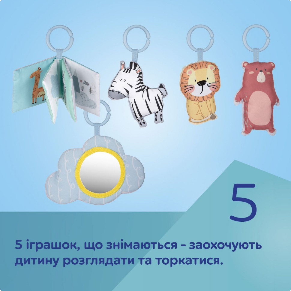 Детский развивающий коврик Safari Canpol babies 81/100 серый