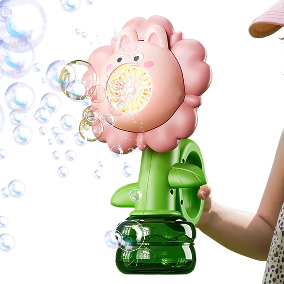 Мыльные пузыри Flower Bubble Machine Bambi BJC-5A(Bunny-Pink) со светом