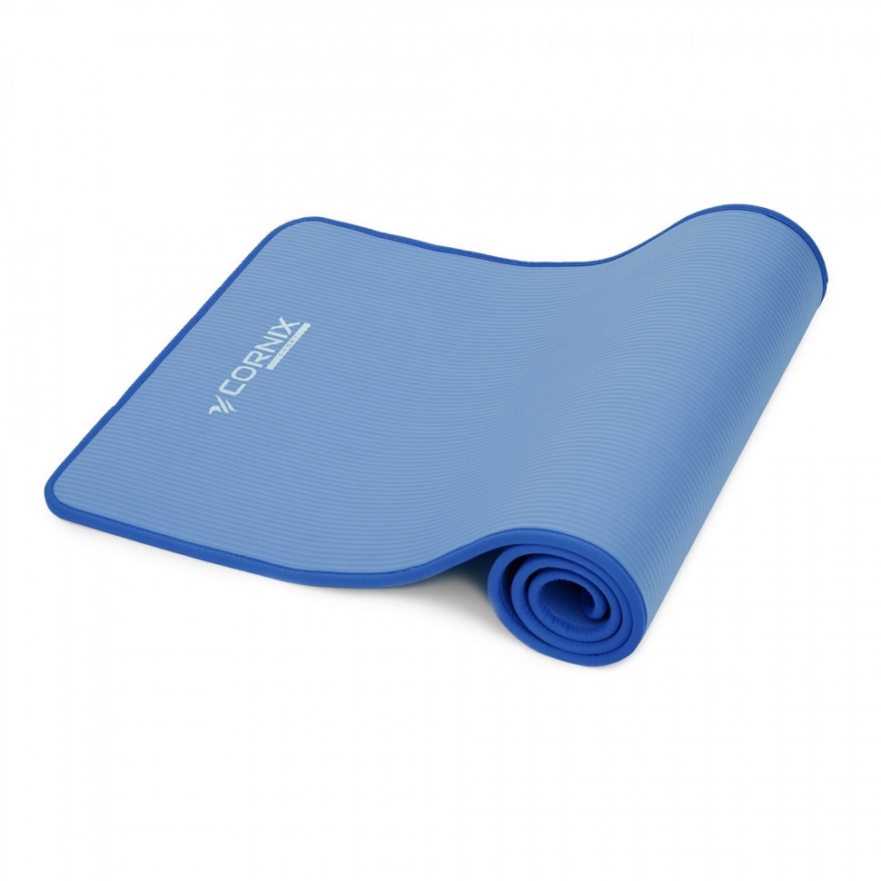 Килимок спортивний для йоги та фітнесу Cornix XR-0096, 183 x 61 x 1 см, Blue/Blue