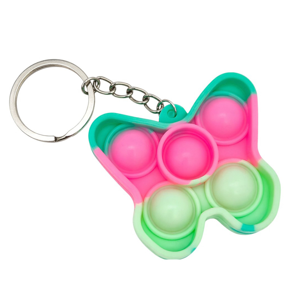 Дитячий антистрес-брелок Pop It міні Метелик Bambi AA3641-9 силікон, 5,5х4,8х1 см