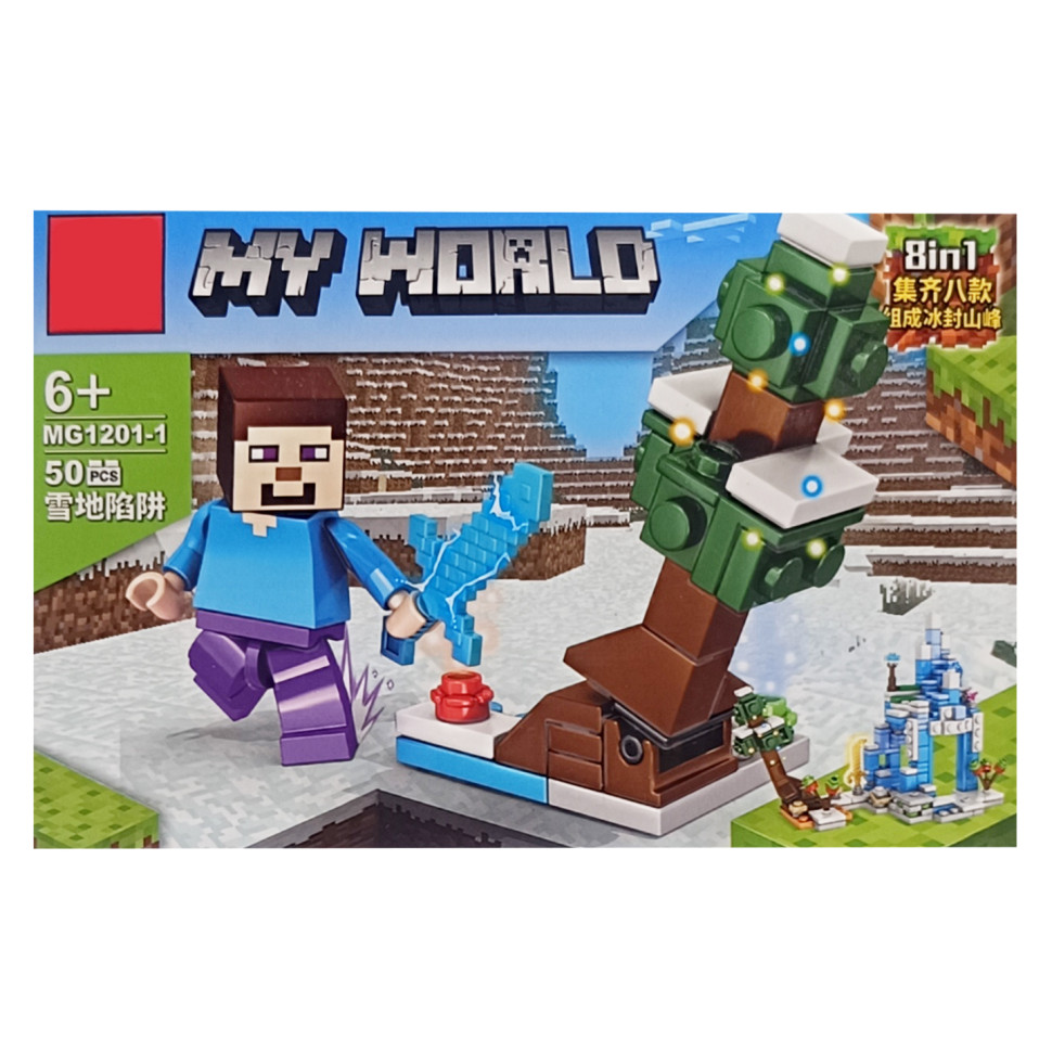 Дитячий конструктор «MINECRAFT» Bambi 1201-1, 50 деталей