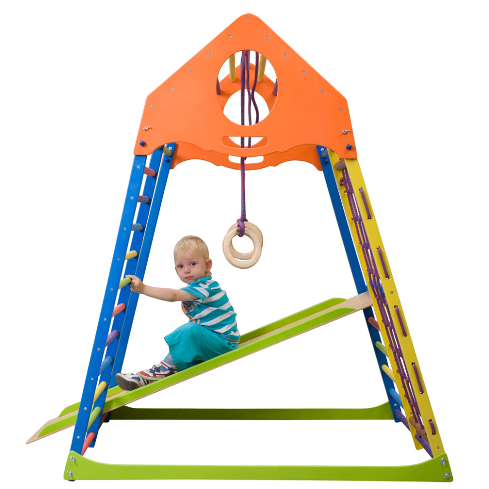 Дитячий спортивний комплекс SportBaby KindWood Color з дитячою гіркою