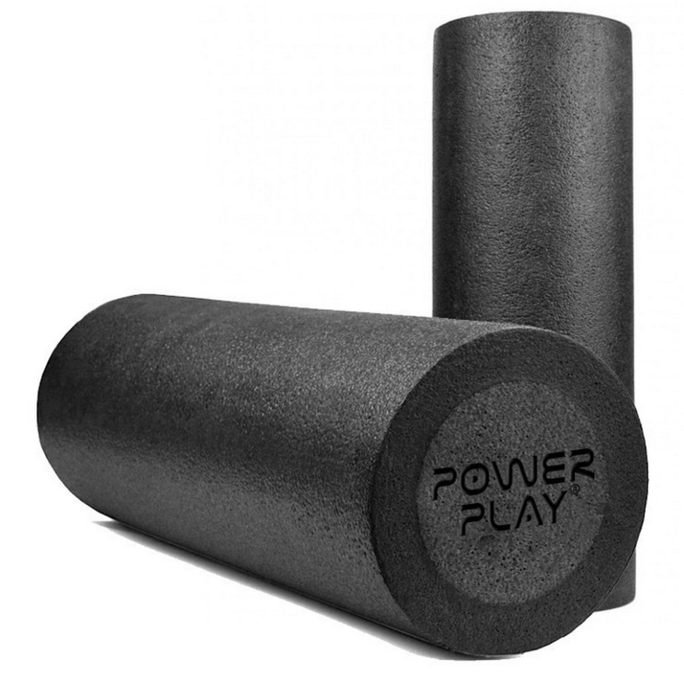 Масажний ролик (ролер) 4021 Fitness Roller PowerPlay PP_4021_Black_(45*15) 30x15 см