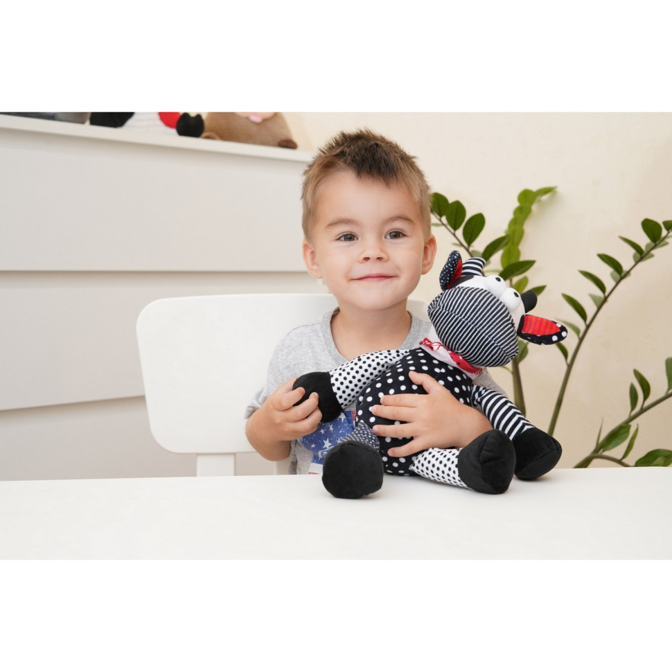 Мягкая игрушка Same Toy Корова/Бык (черно-белый) 24 см A1057/24
