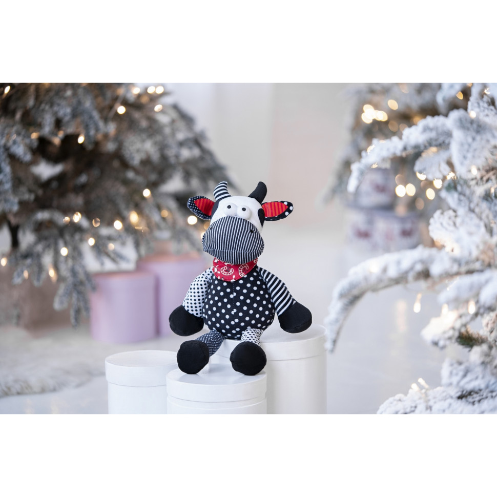 Мягкая игрушка Same Toy Корова/Бык (черно-белый) 24 см A1057/24