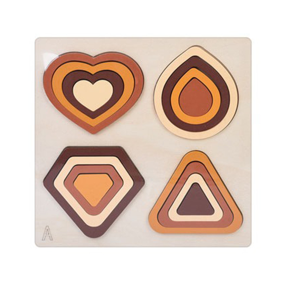 Деревянная игрушка Геометрика Bambi MD 0743A, размер 22,5х22,5 см