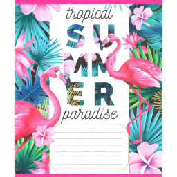 Тетрадь ученическая "Розовый фламинго" Leader 012-500059K-3 в клетку, 12 листов (959050) Тетрадь ученическая "Розовый фламинго" Leader 012-500059K-3 в клетку, 12 листов (959050)