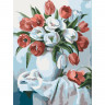 Картина за номерами. Букети "Букет яскравих тюльпанів" 30х40см KHO2046-UC 