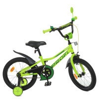 Велосипед дитячий PROF1 Y16225-1 16 дюймів, салатовий