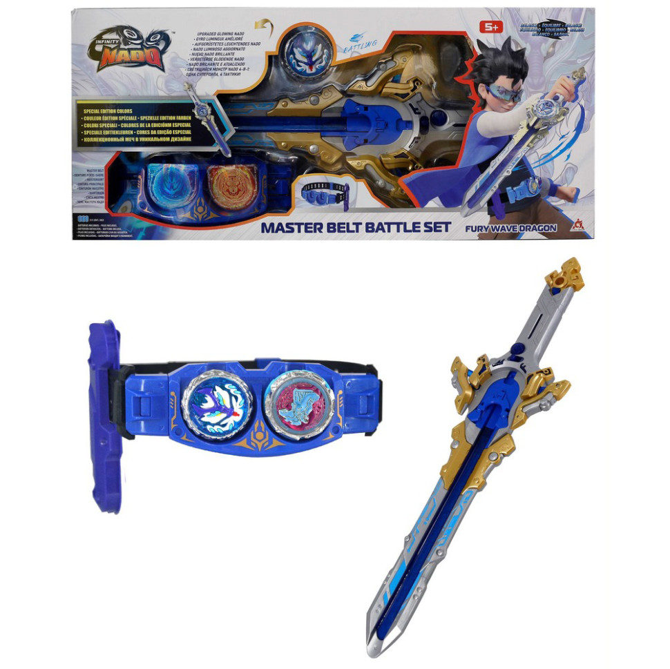 Игровой набор с волчком VI Master Belt Battle Set Яростный Дракон (Fury Wave Dragon) Infinity Nado EU654162