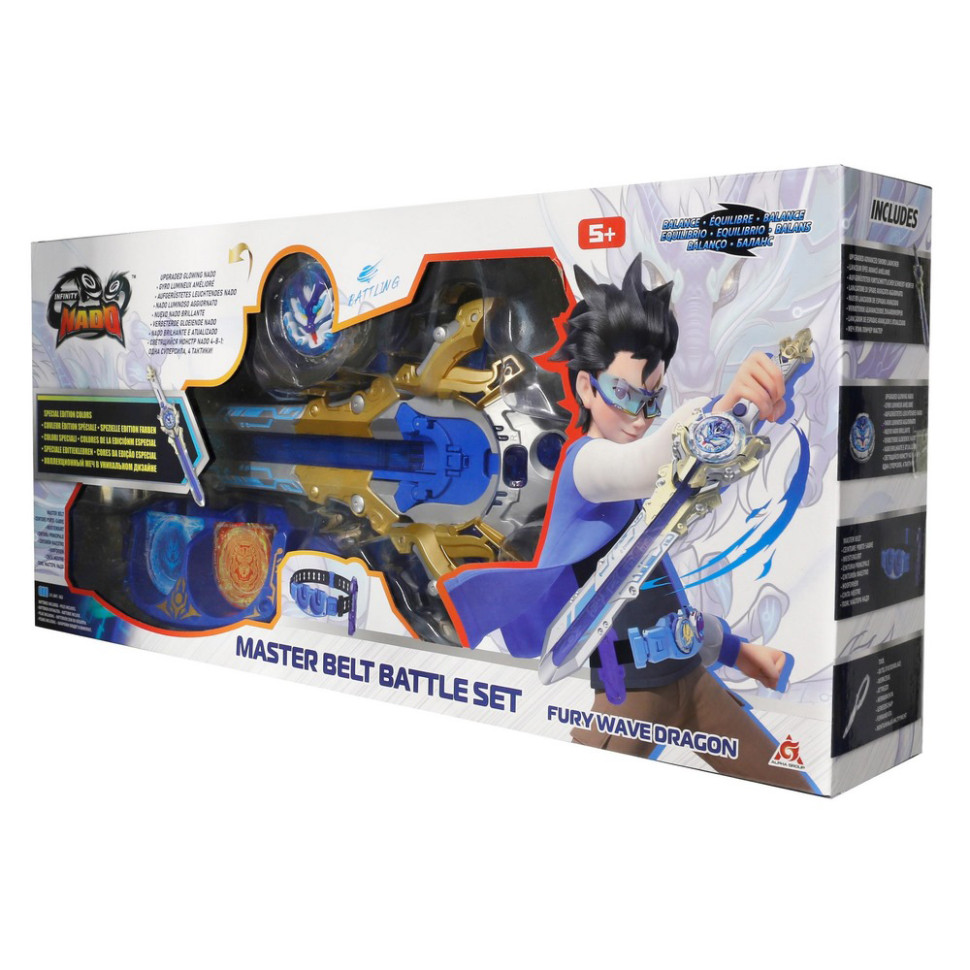 Игровой набор с волчком VI Master Belt Battle Set Яростный Дракон (Fury Wave Dragon) Infinity Nado EU654162