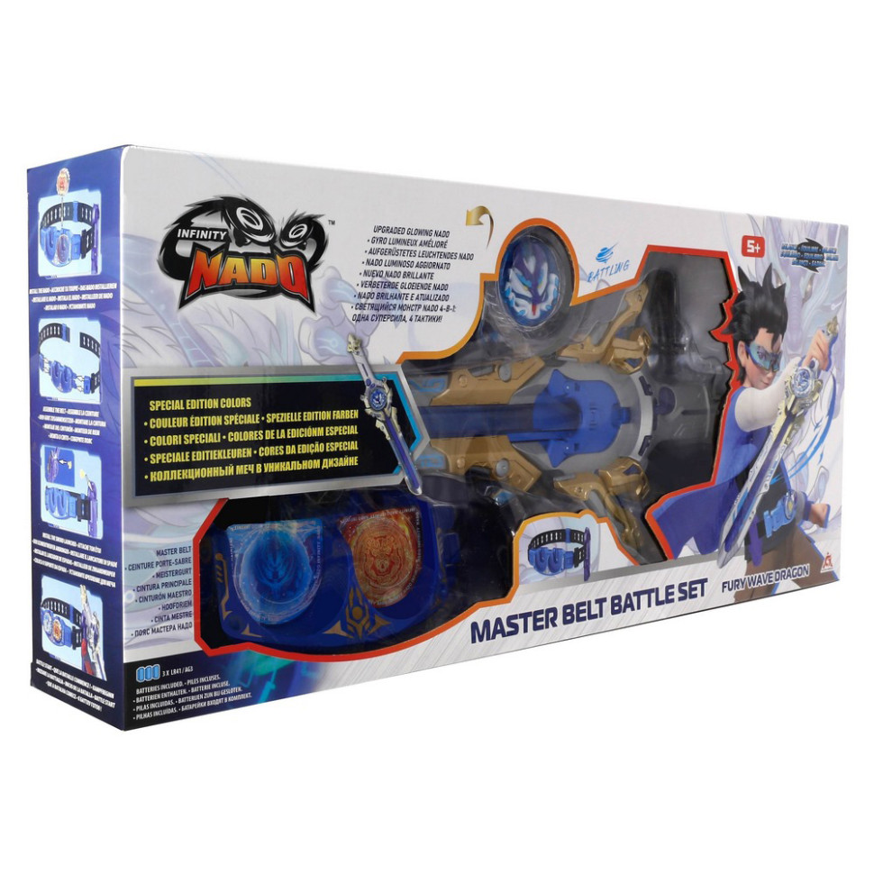 Игровой набор с волчком VI Master Belt Battle Set Яростный Дракон (Fury Wave Dragon) Infinity Nado EU654162