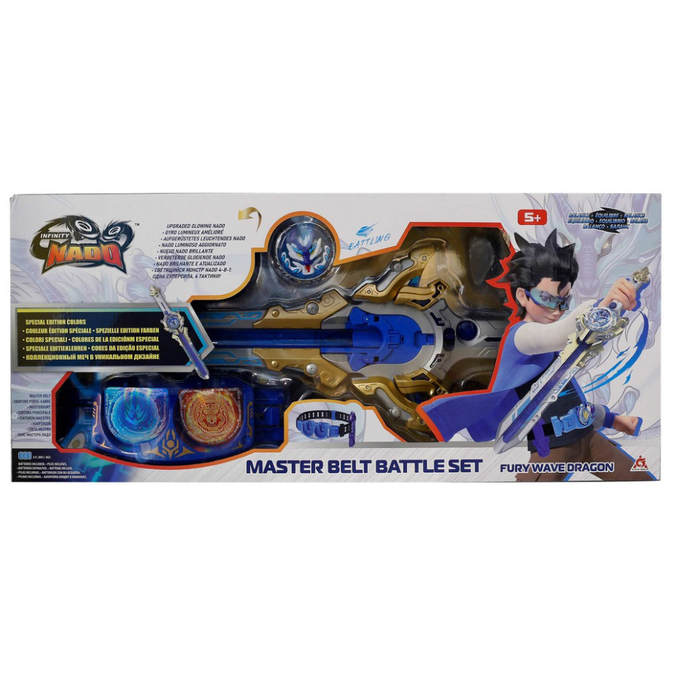 Игровой набор с волчком VI Master Belt Battle Set Яростный Дракон (Fury Wave Dragon) Infinity Nado EU654162