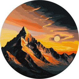 Картина за номерами "Невідомий край" ©art_selena_ua Ідейка KHO-R1038 діаметр 33 см