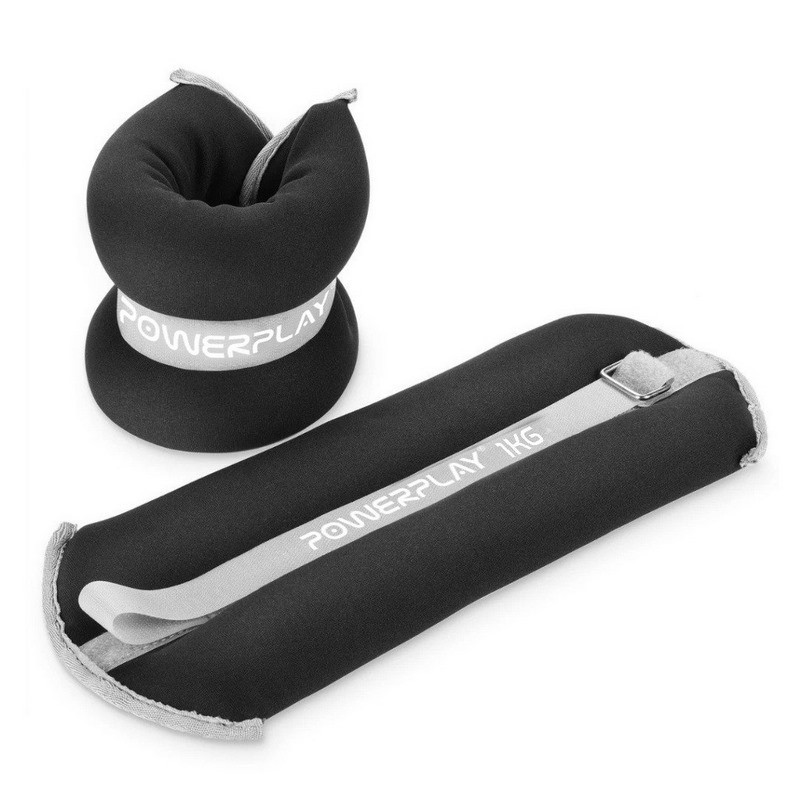 Утяжелители-манжеты для ног и рук PP-4349 Ankle/Wrist Weights PowerPlay PP_4349_Black_1, 2 по 1 кг