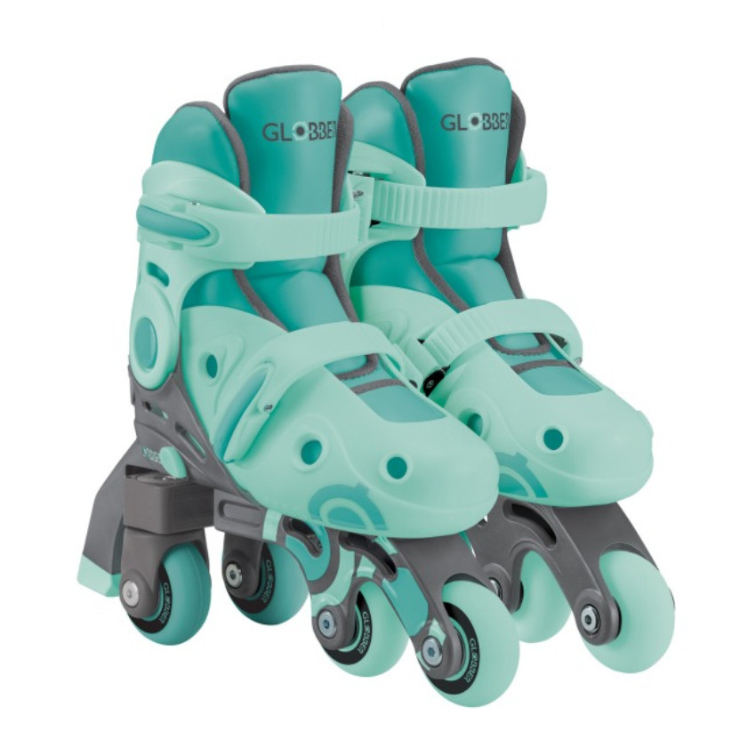 Роликовые коньки 2в1 GLOBBER 780-206 мятно-зеленые р.26-29, до 20кг, 3+