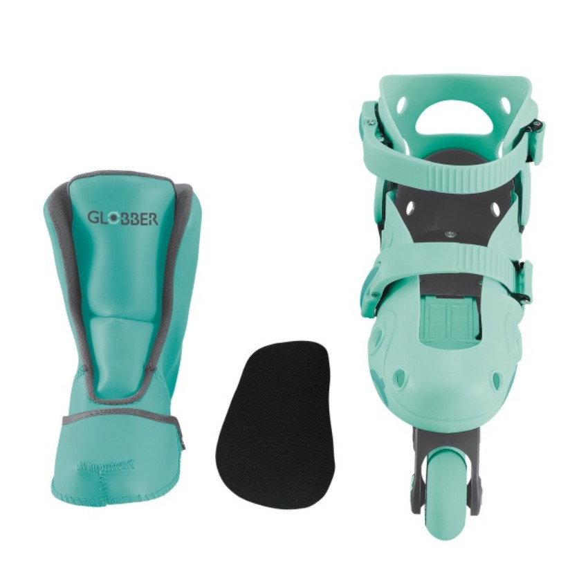 Роликовые коньки 2в1 GLOBBER 780-206 мятно-зеленые р.26-29, до 20кг, 3+