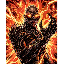 Картина по номерам "Огненное проклятие" Идейка KHO5220, 40х50 см