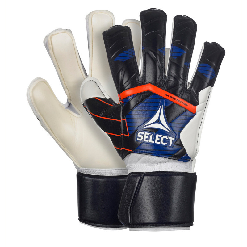 Перчатки вратарские GOALKEEPER GLOVES 04 PROTECTION v24 Select 601041-202-7 синий, белый 17 см