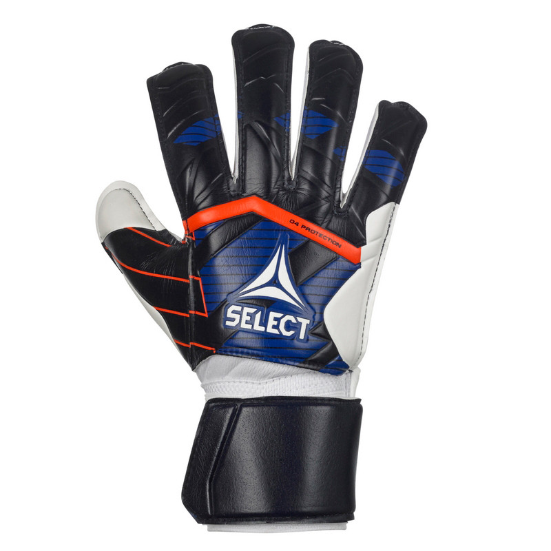 Перчатки вратарские GOALKEEPER GLOVES 04 PROTECTION v24 Select 601041-202-7 синий, белый 17 см