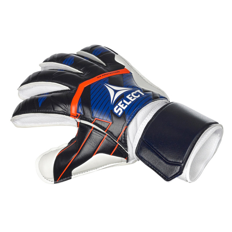 Перчатки вратарские GOALKEEPER GLOVES 04 PROTECTION v24 Select 601041-202-7 синий, белый 17 см