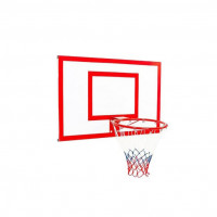 Щит баскетбольный металлический Newt Jordan с кольцом и сеткой 1000х670мм NE-MBAS-2-400G