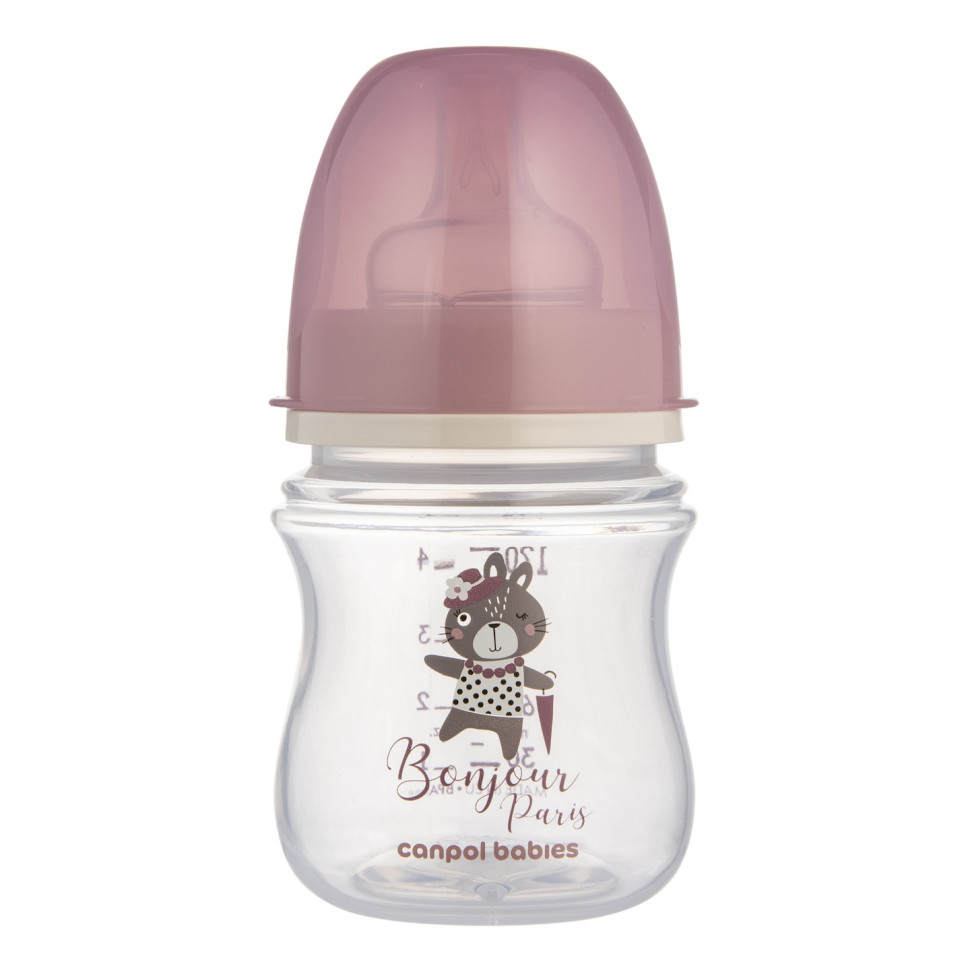 Пляшечка антиколікова з широким отвором Bonjour Paris Canpol babies 35/231_pin 120 мл