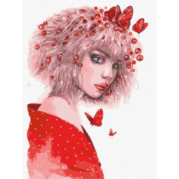 Картина за номерами "Поцілунок метеликів" ©lesya_nedzelska_art Ідейка KHO4955, 30х40 см