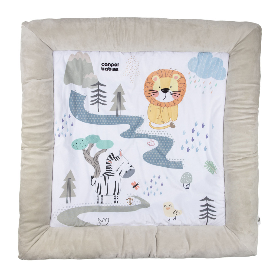 Детский развивающий коврик Safari Canpol babies 81/101 бежевый