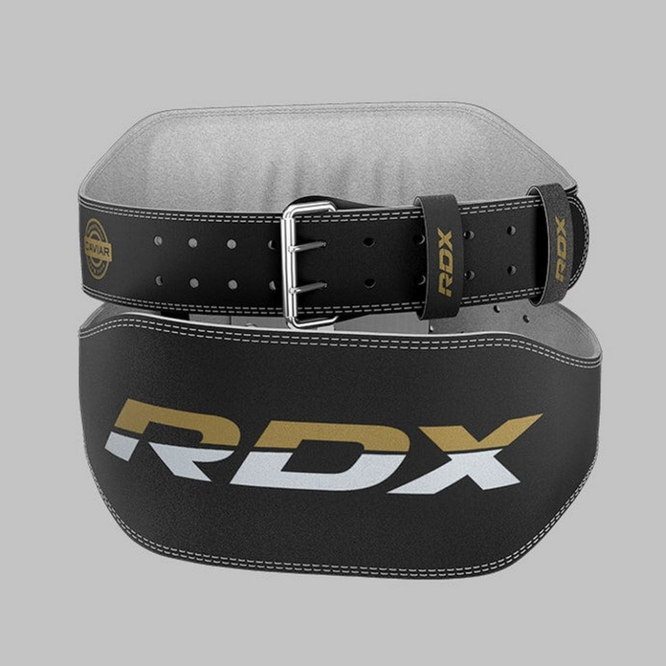 Пояс для тяжелой атлетики 6 RDX Inc Limited WBS-6RB-L, кожаный, Black Gold, L