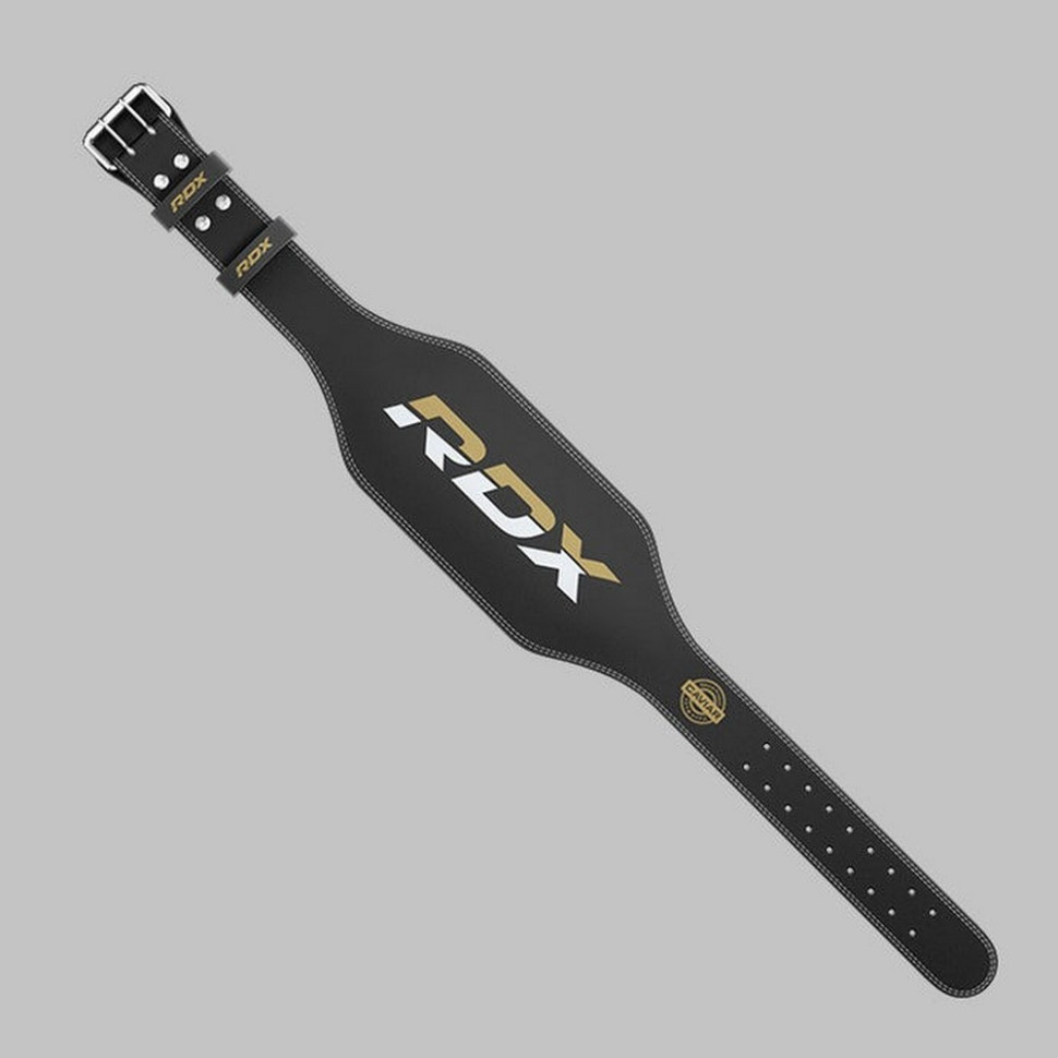 Пояс для тяжелой атлетики 6 RDX Inc Limited WBS-6RB-L, кожаный, Black Gold, L