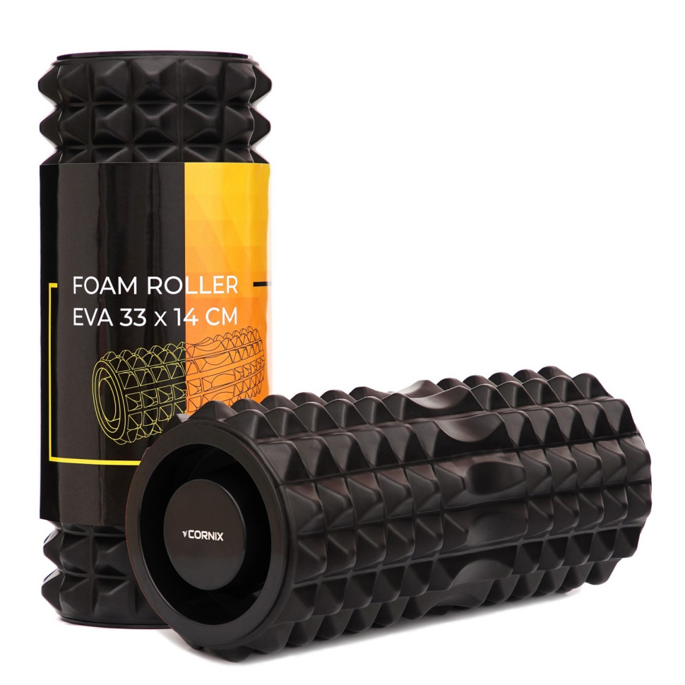Масажний ролик (валик, ролер) Cornix XR-0341 Black 33 x 14 см