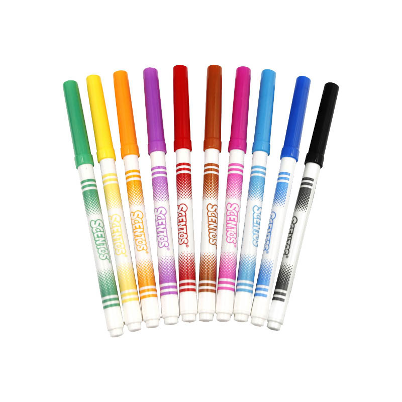 Набор ароматных маркеров с пером для рисования Scentos 40720, 10 цветов