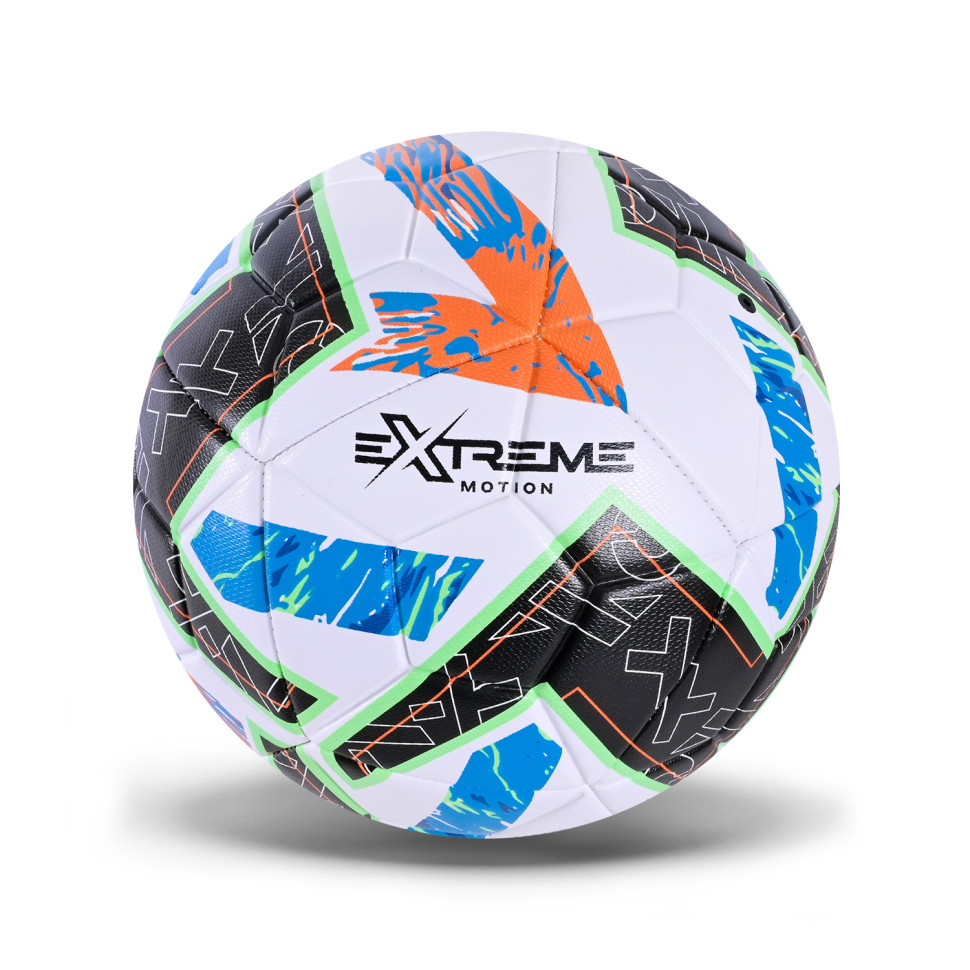 М'яч футбольний Extreme Motion FB25673(Black-Orange) розмір №5, PU, ​​400 гр