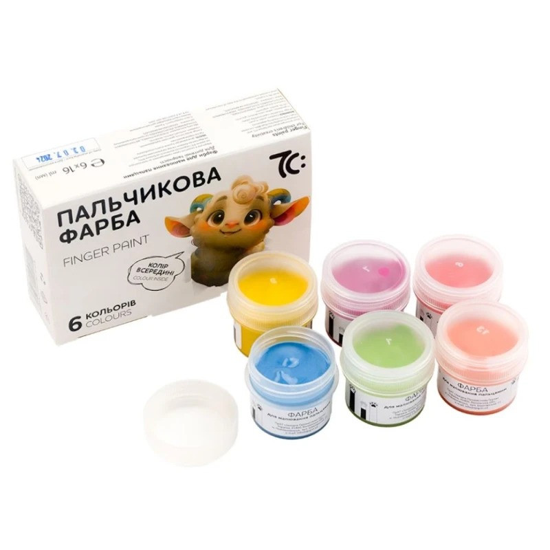 Дитячий набір пальчикових фарб GAMMA`UA 7C40601, 6 кольорів