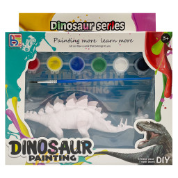 Набор для творчества Гипсовая раскраска "Dinosaur" Bambi T55-2(Dinosaur2) 2 фигурки, краски 6 цветов