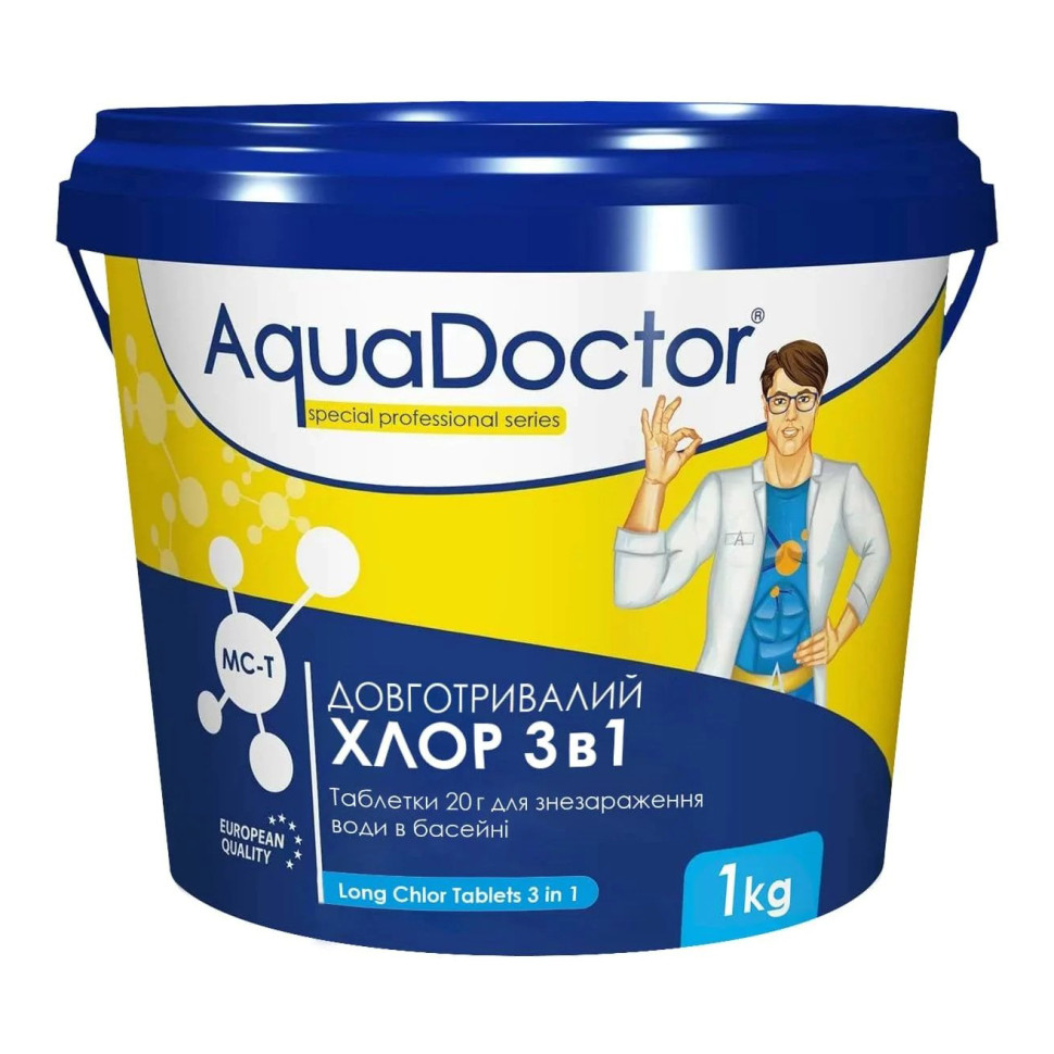 Обеззараживающее средство медленного действия в таблетках MC-T AquaDoctor 24569AD 1 кг (таблетки по 20 г)