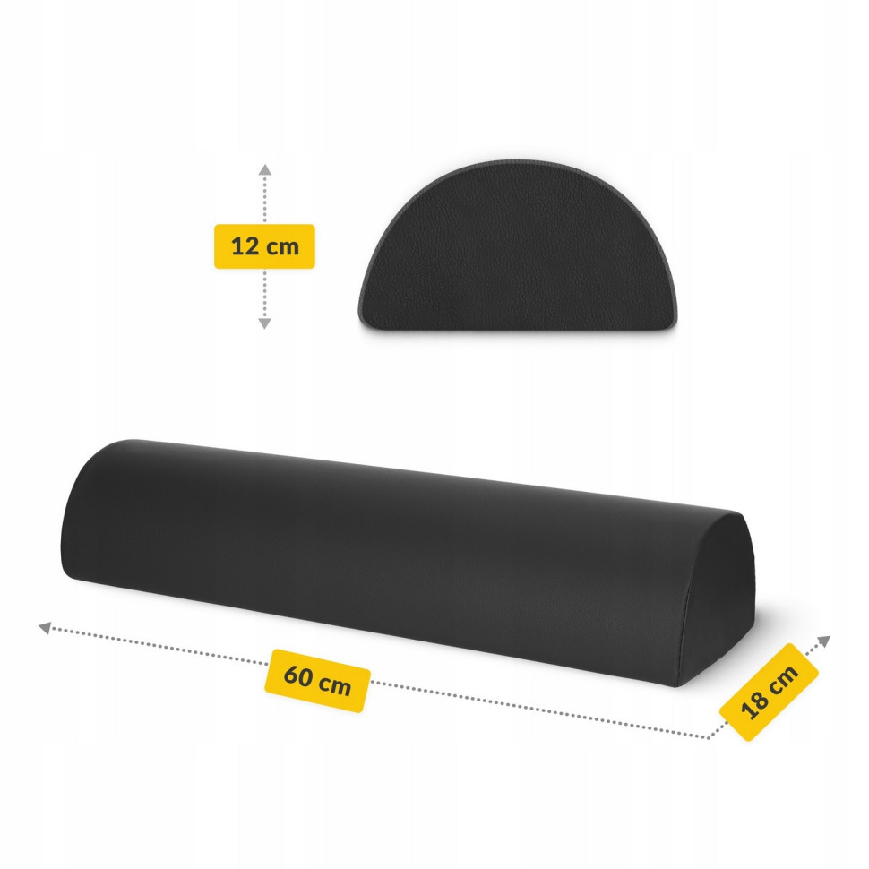Полувалик для реабилитации и массажа 4FIZJO P-5905973402941 Black 60 x 18 x 12 см