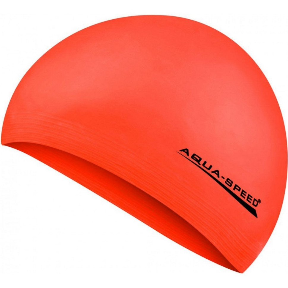 Шапка для плавання SOFT LATEX 5733 Aqua Speed 122-75 неоновий помаранчевий, OSFM