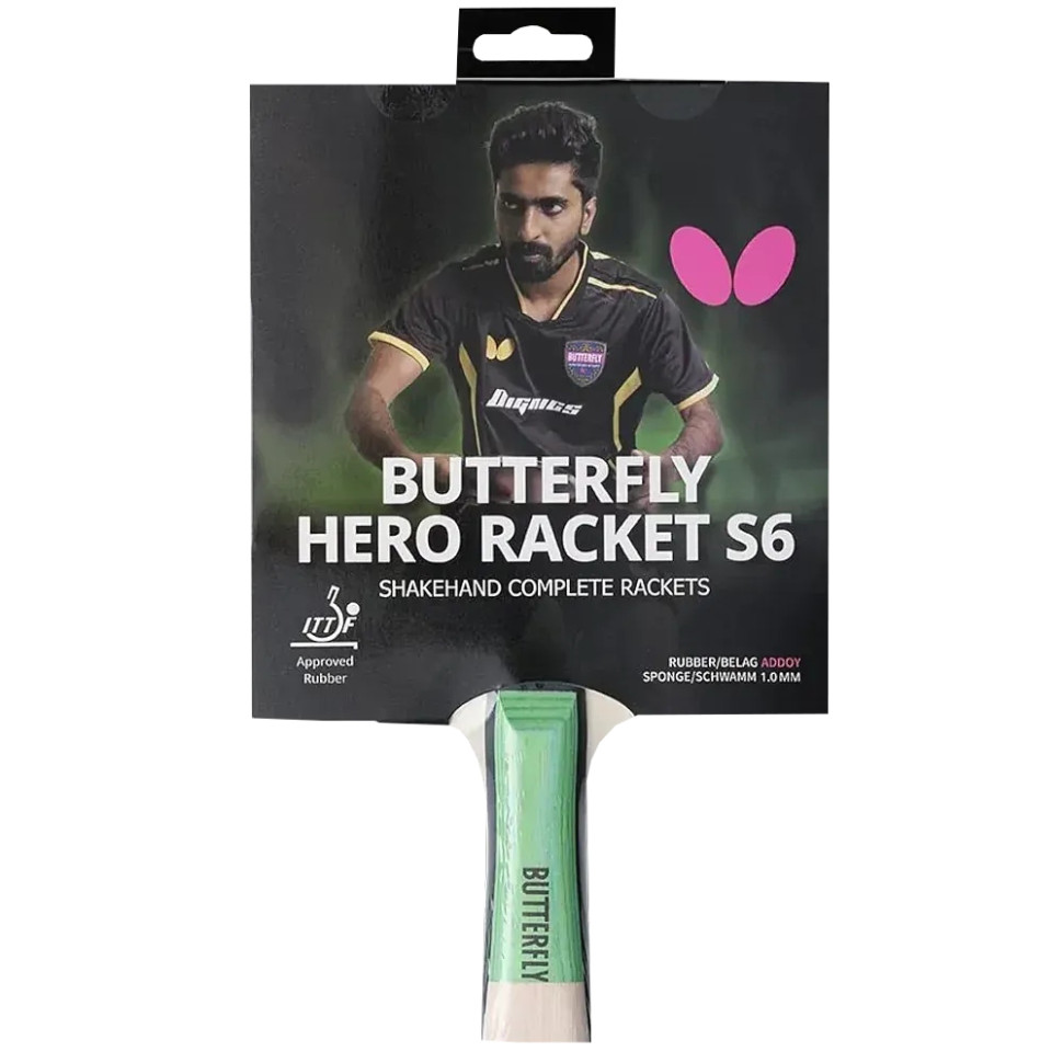 Ракетка для настільного тенісу HERO Racket S6 Sathiyan Gnanasekaran 6251760002 Butterfly 932289