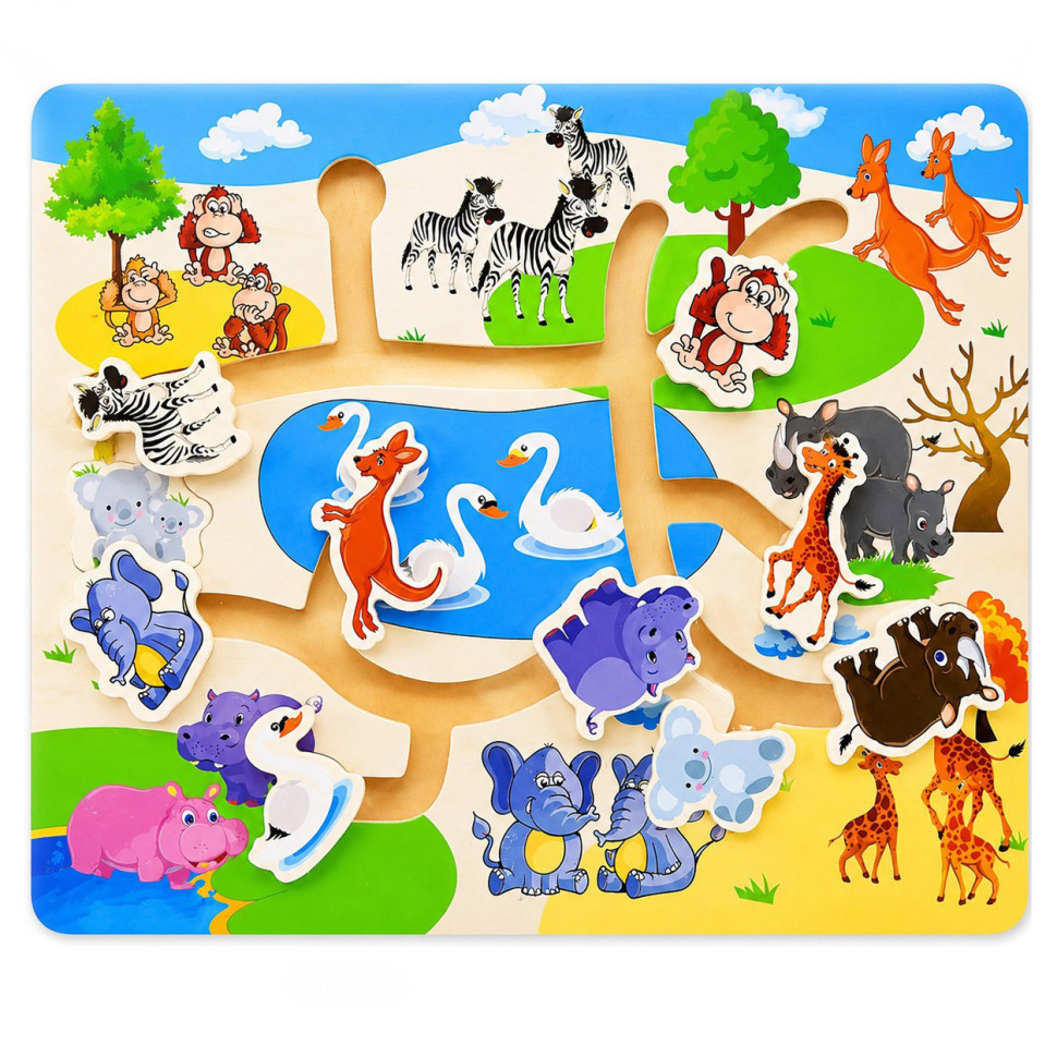 Дерев'яна іграшка Лабіринт Bambi MD 0817-4 розмір 30х22,5 см
