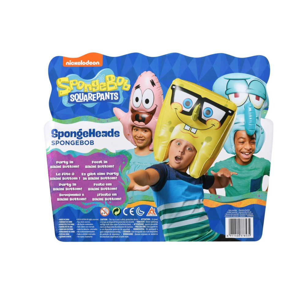 Игрушка-головной убор  SpongeBob SpongeHeads SpongeBob Expression 2 EU690605