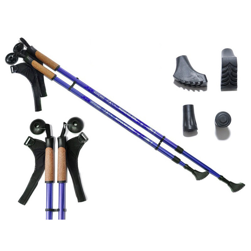 Трекинговые палки для туризма и скандинавской ходьбы Gemini Sport DS-3S-BL 2 штуки