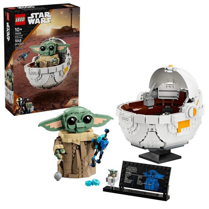Конструктор Star Wars Грогу в повітряній колисці LEGO 75403, 1048 деталей