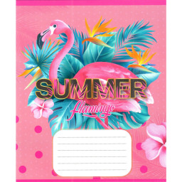 Тетрадь ученическая "Розовый фламинго" Leader 012-500059K-4 в клетку, 12 листов (959050)